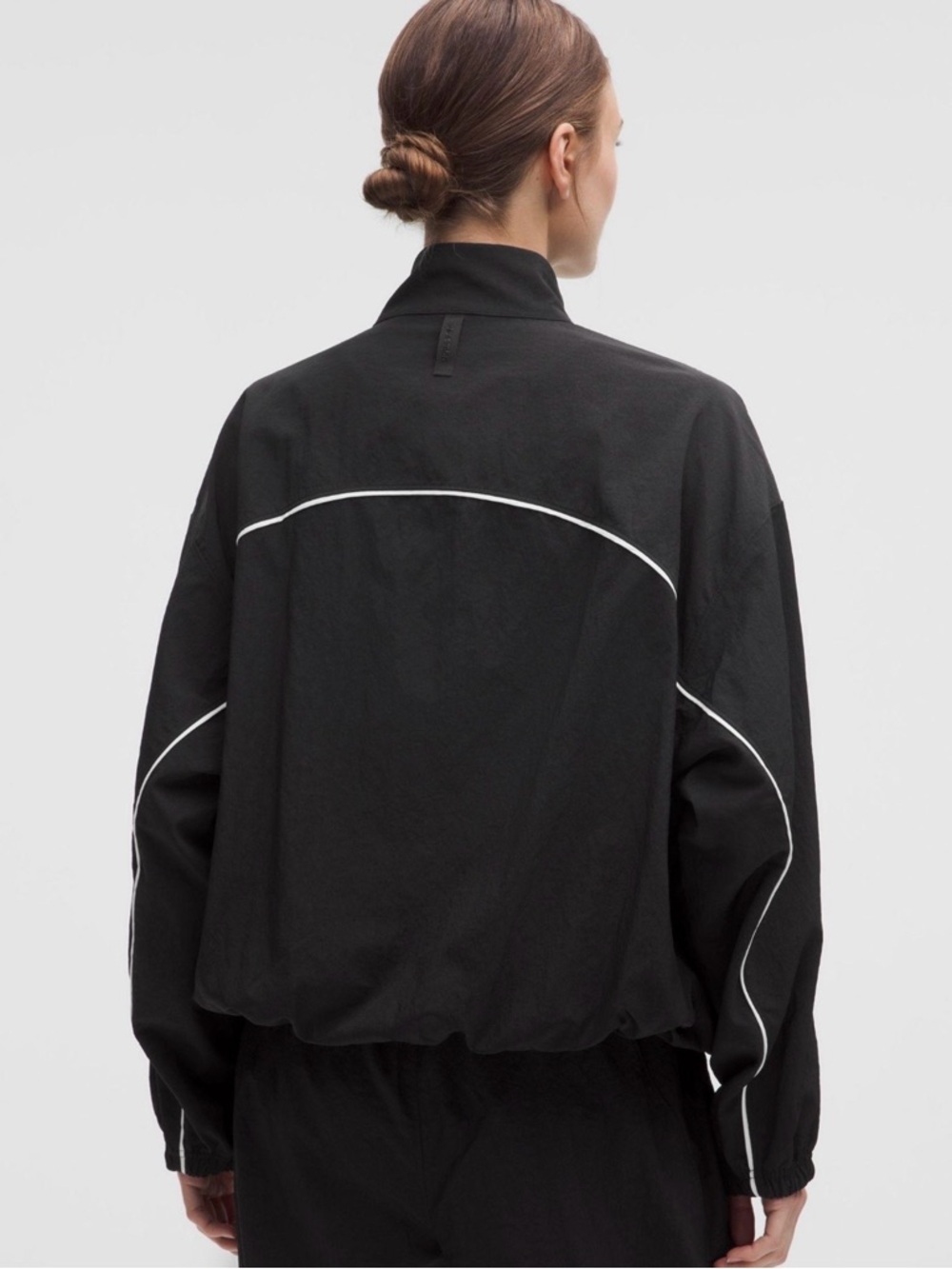 lululemon athletica Black Windbreaker with White Piping
